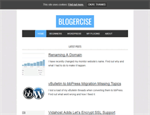 Tablet Screenshot of blogercise.com